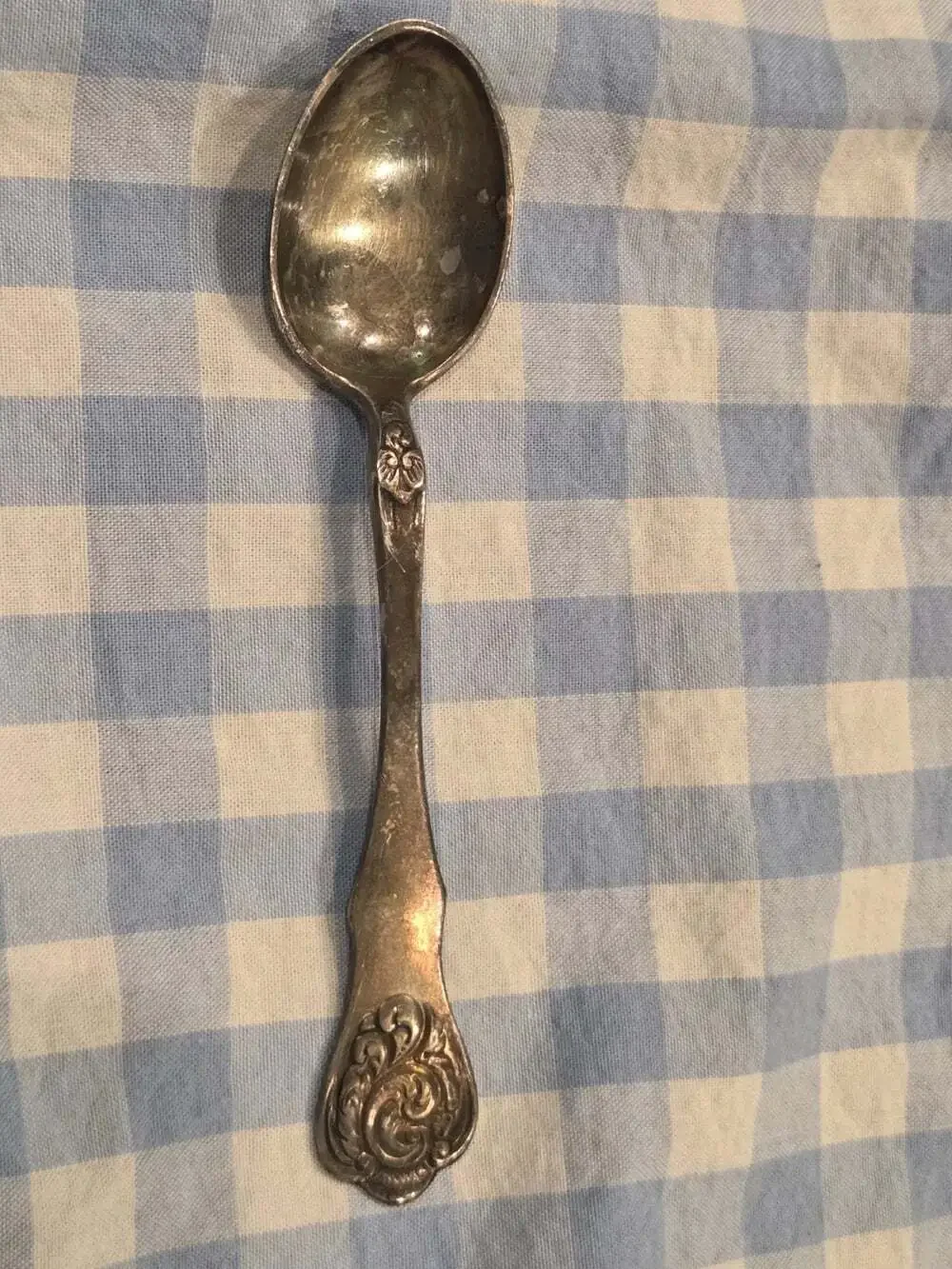 Vintage Silver Plated Ornate Scroll Spoon Tableware Flatware 60 Gr Hallmark